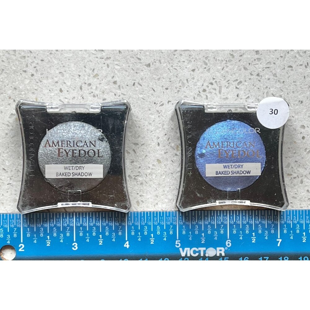 Kleancolor American Eyedol Wet/Dry Baked Shadow Set Sterling & Peacock 4.5g Each